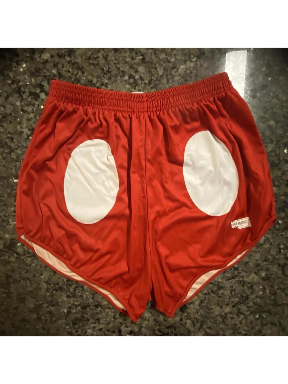 Thigh Huggers XL Red Shorts Mickey Mouse Glove Button Design Disney Adult